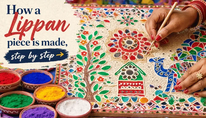 How a Lippan piece is made, step by step