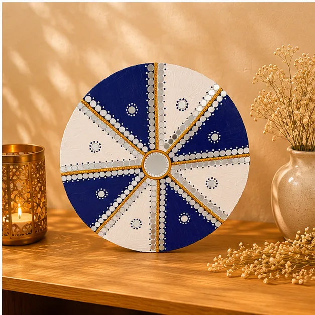 Blue & White Pinwheel Mandala view 4
