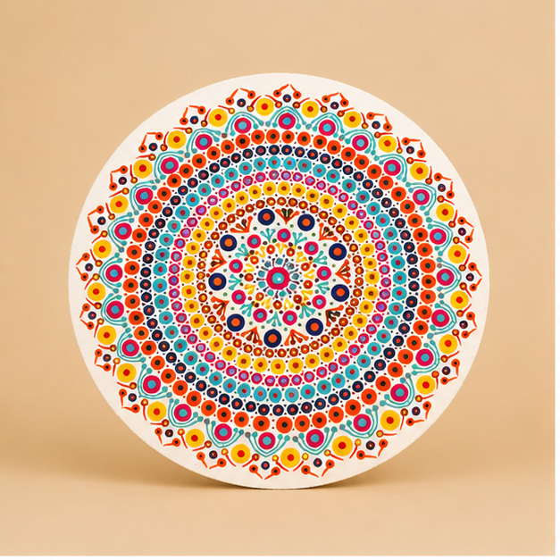 Rainbow Dot Mandala Art — handmade art by KIRA Collection