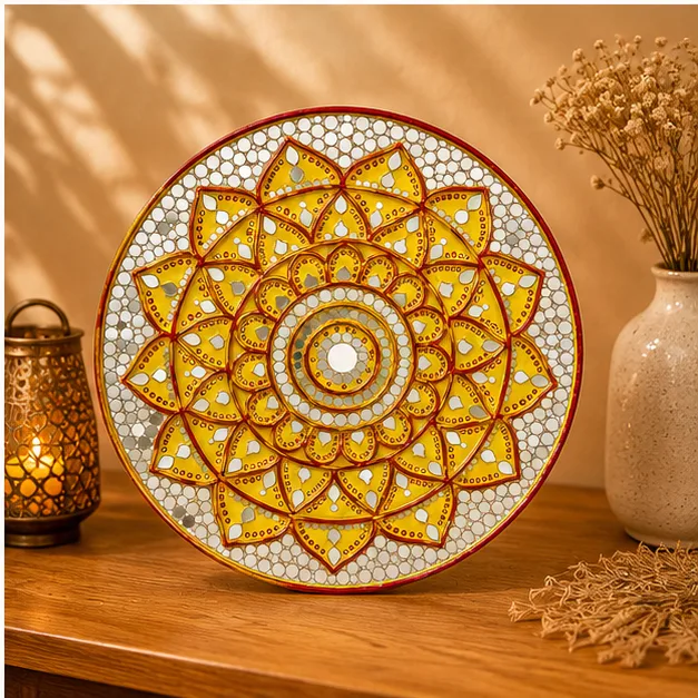 Golden Sunburst Mandala view 2